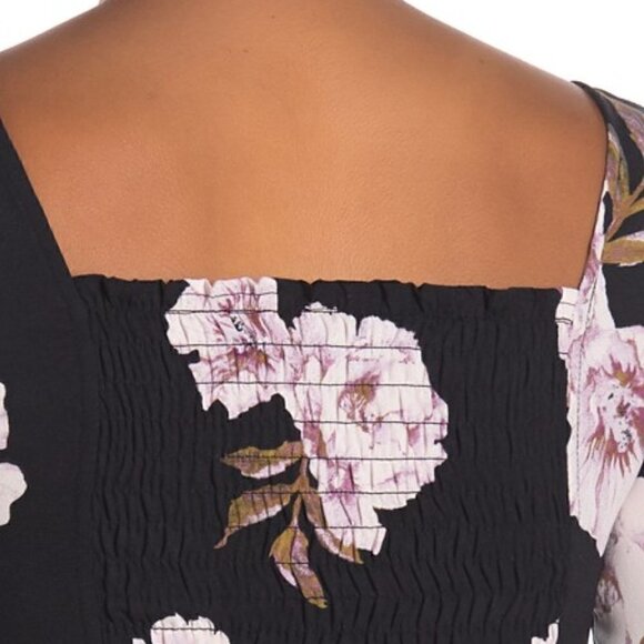 Free Press Floral Print Crop Top Short Sleeves - Picture 3 of 12